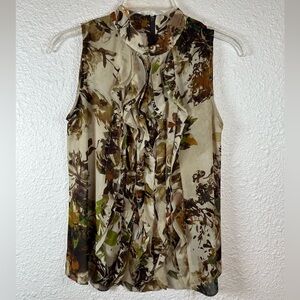 Jones New York Women's Sleeveless Blouse Tank Top Multi-Color Paisley Size 8P